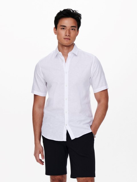 Only & Sons Caiden Ss Linen Shirt Heren