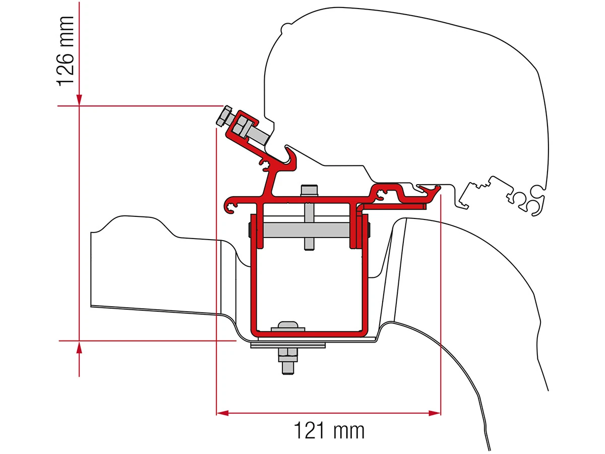 Fiamma Kit Vw Crafter L3H3 Zonder Roof Rail