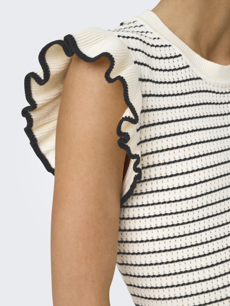 Jacqueline de Yong Ice S/L Frill Pullover Knt Dames