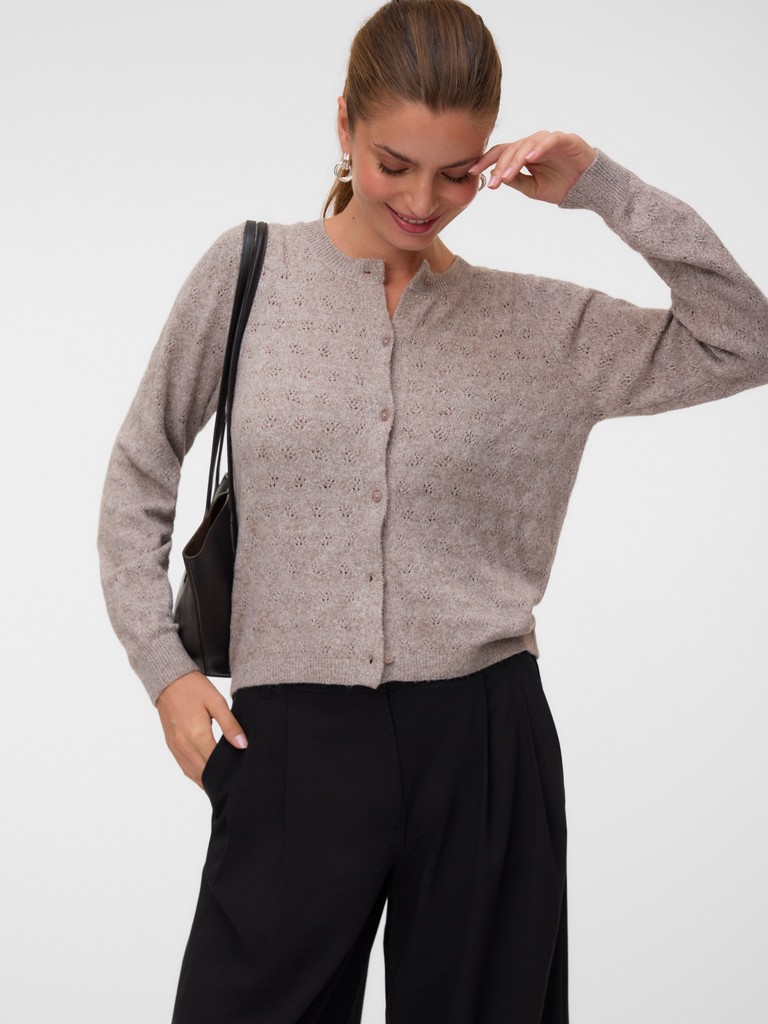 Vero Moda Doffy Stitch LS O-Neck Cardigan Dames