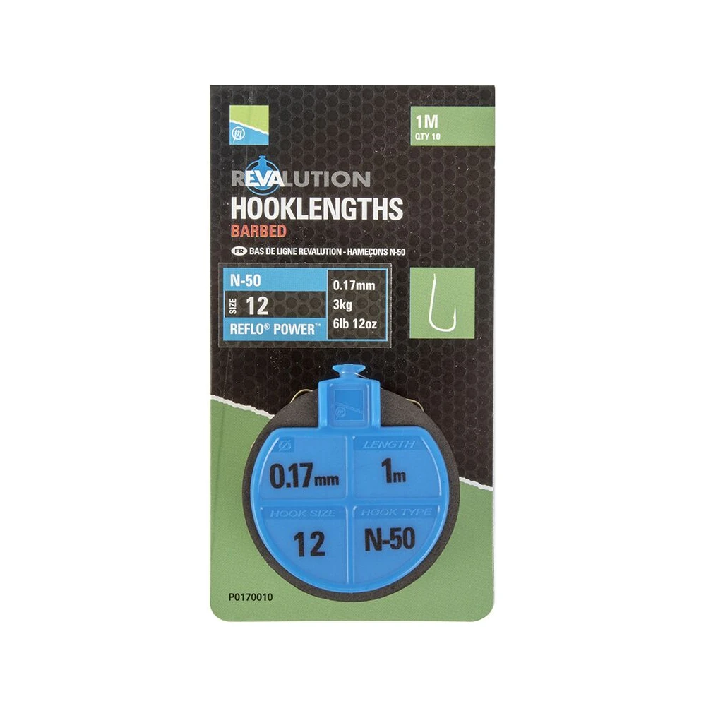 Preston Revalution Hooklengths-N-50 Size10