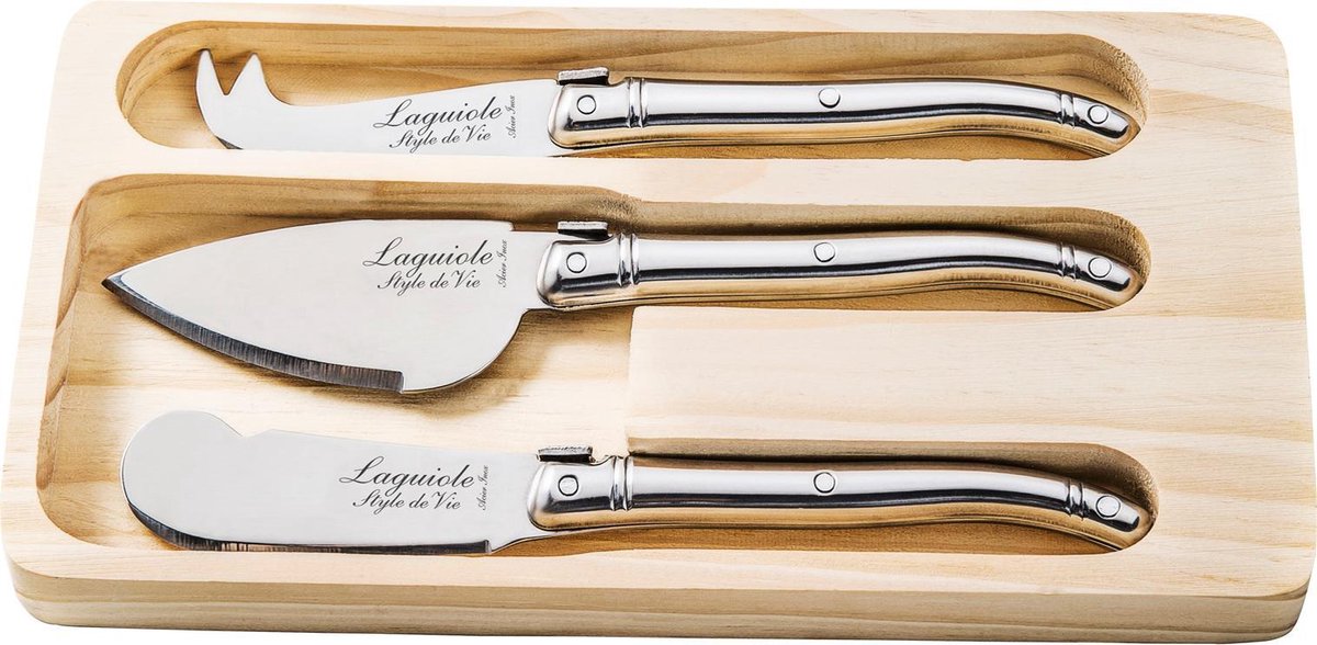 Laguiole Premium Line Kaasmessenset 3-Delig Rvs