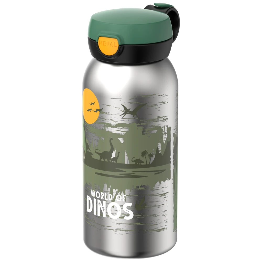 Mepal Rvs Drinkfles Met Flipdop Campus 600 Ml - Dino