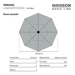 Madison Parasol Lanzarote 250Cm