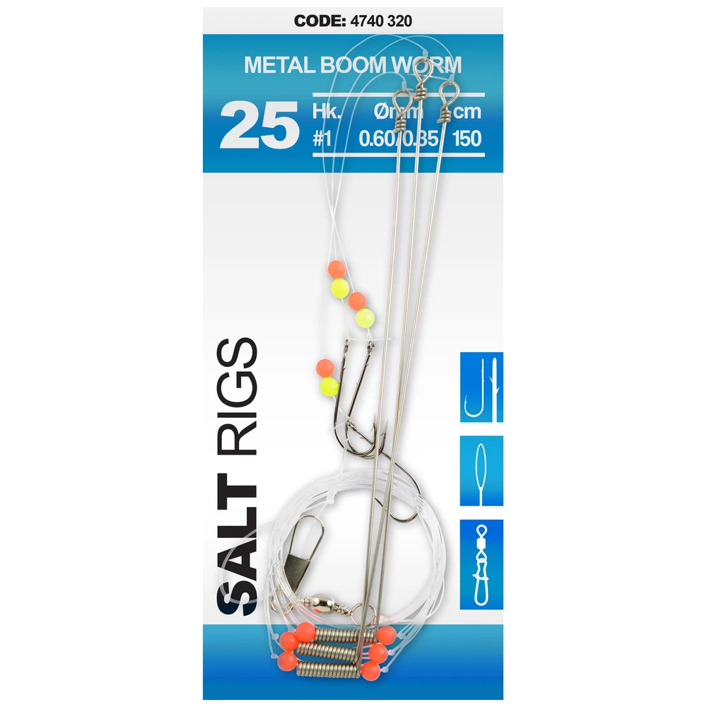 Spro Saltwater Salt Rig Metal Boom Worm 1 0.60/0.35Mm 150Cm