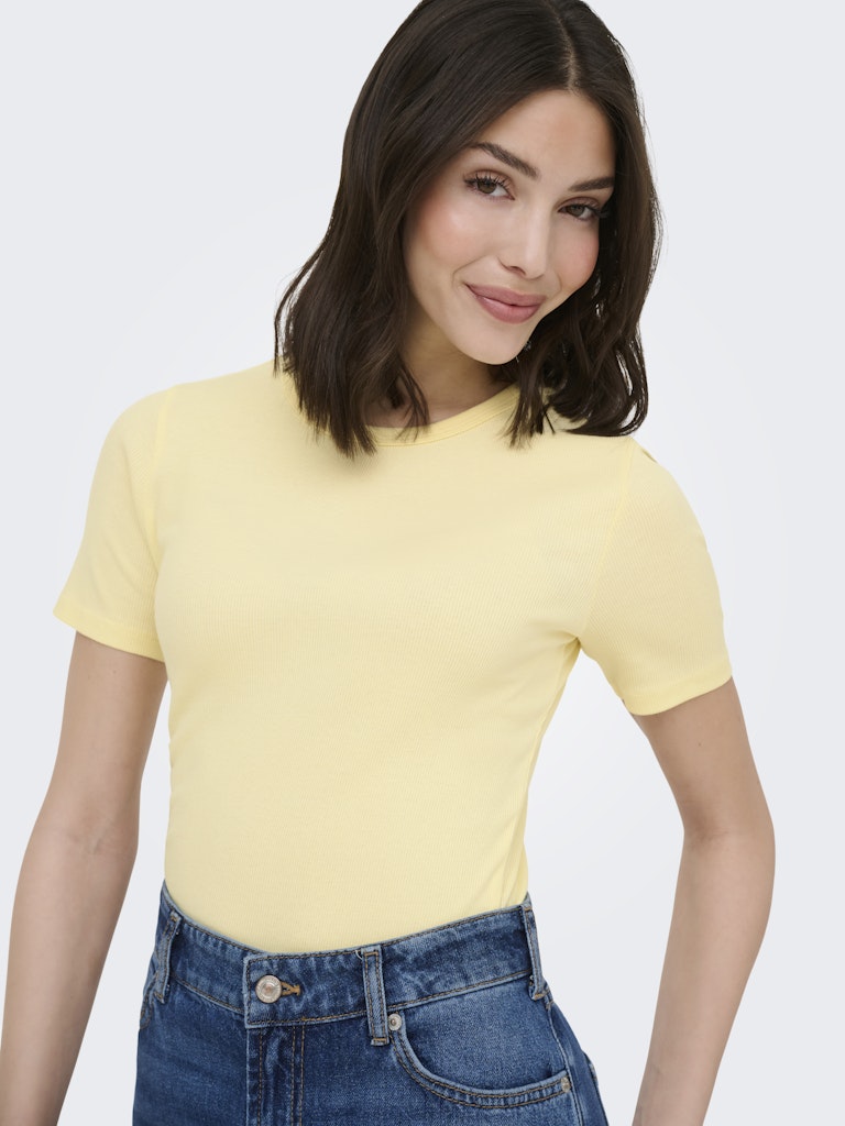 Jacqueline DE Yong Lucky S/S O Neck Top Dames