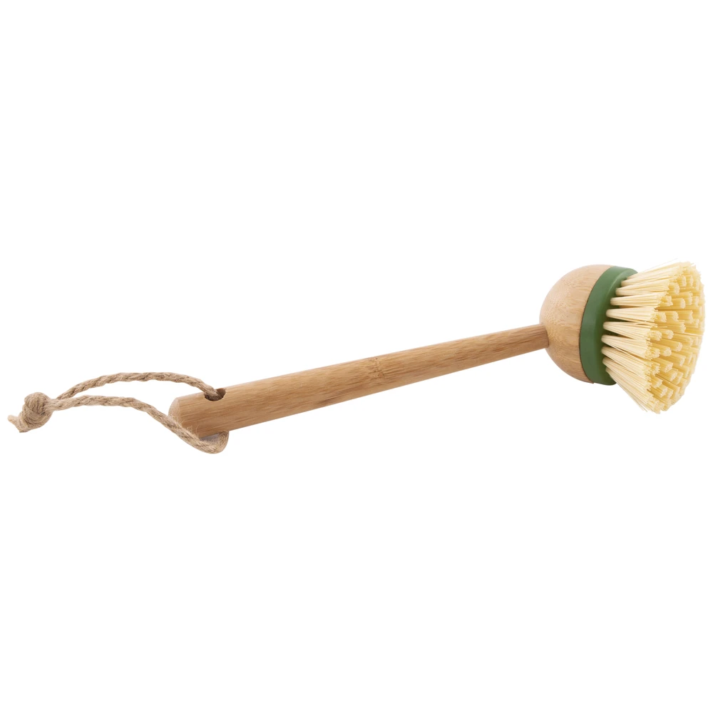 Point-Virgule Afwasborstel Met Vervangbare Borstelkop EN Handvat Uit Bamboe 23Cm