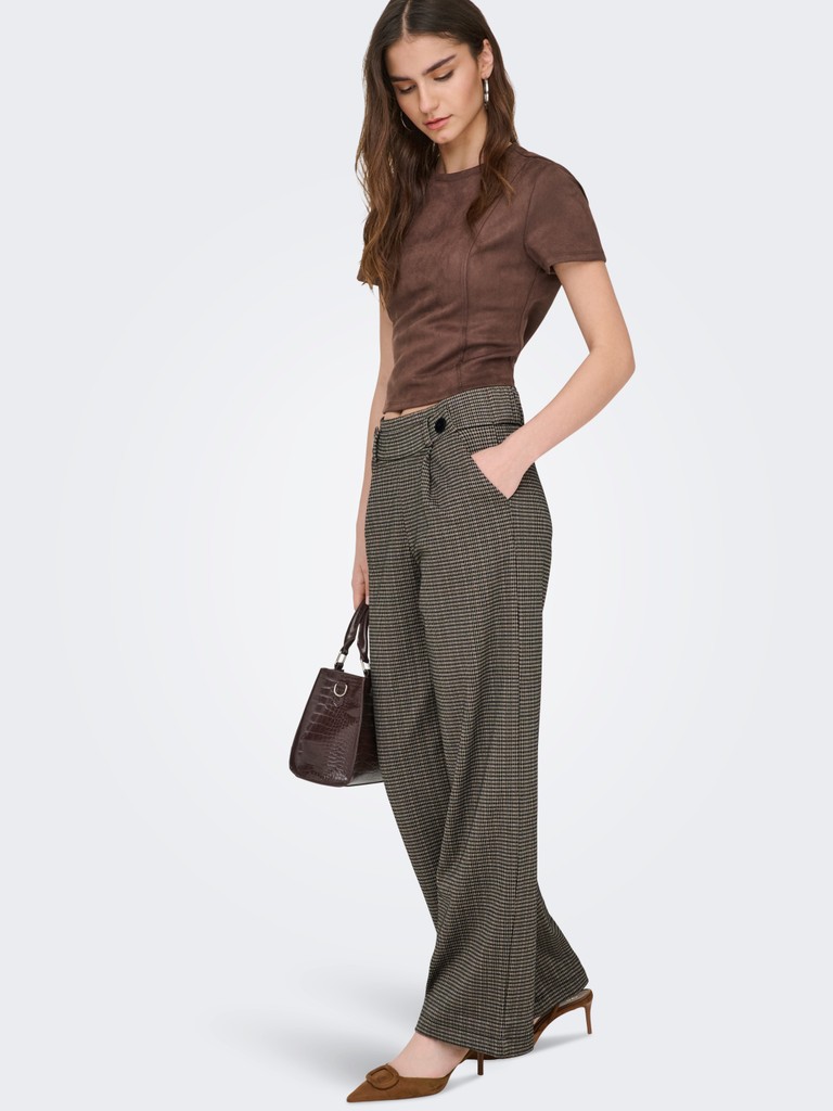 JDY Geggo Mia Long Check Pant Dames