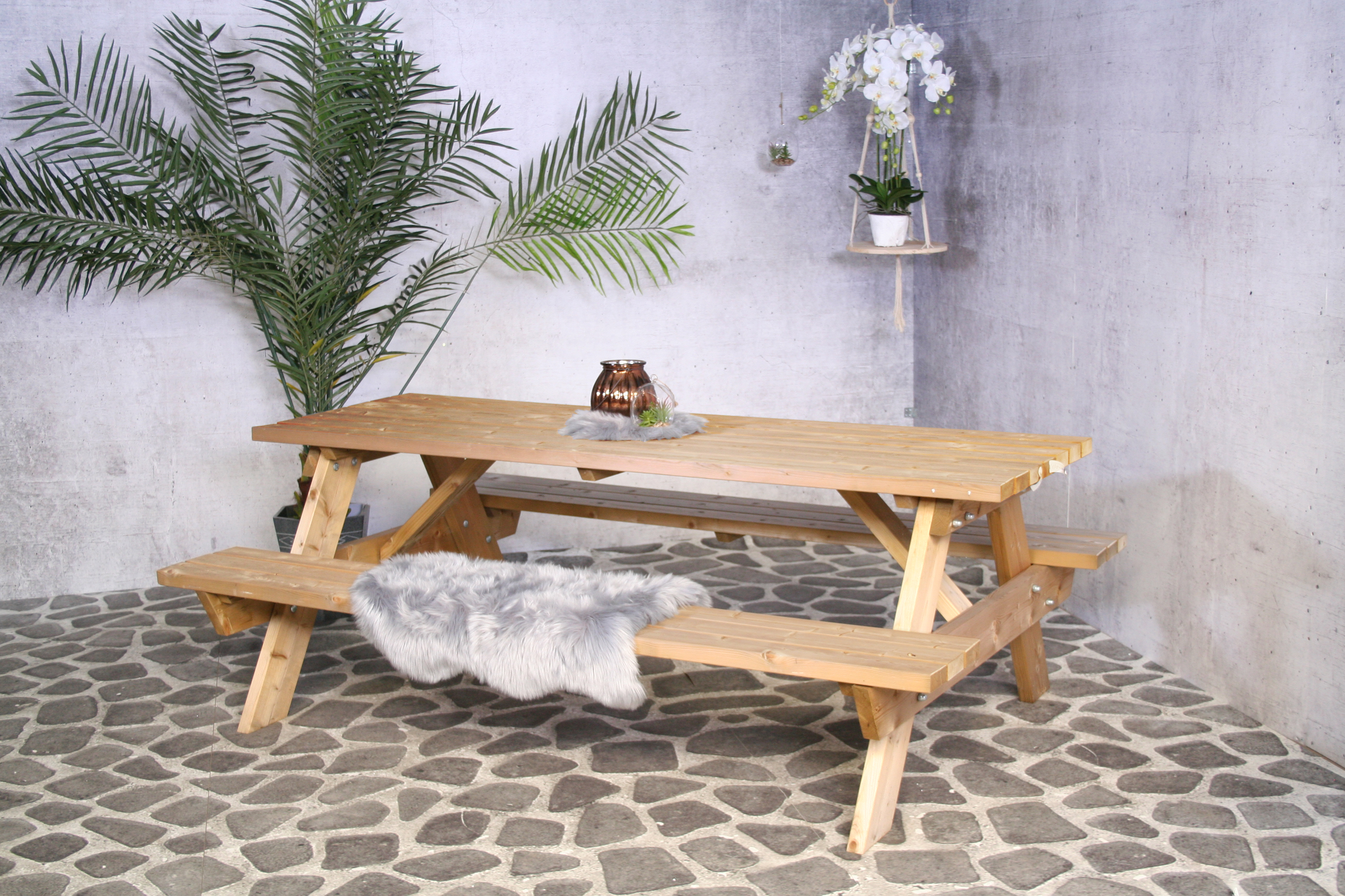 Sens-Line Picknickbank Bokito 220 Cm., Dikte Hout 4,2Cm Fsc Mix Credit