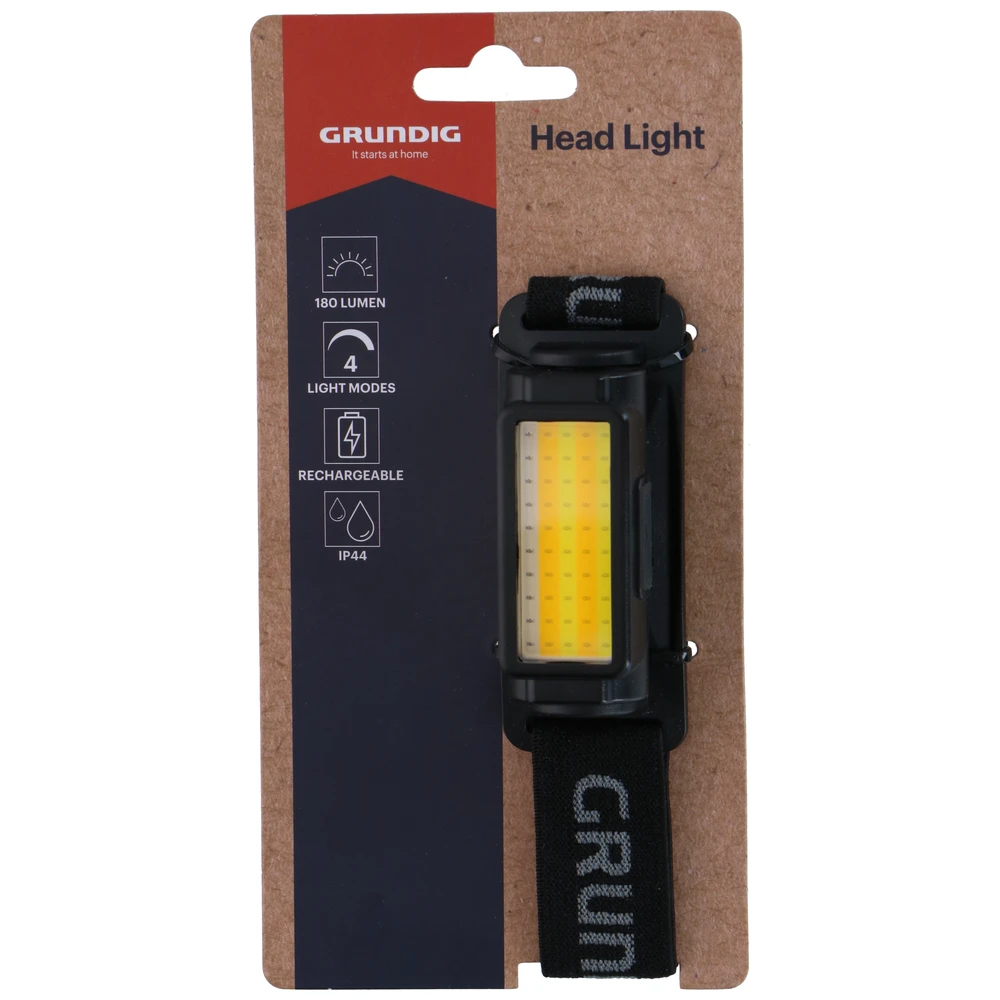 Grundig Hoofdlamp Grundig 8,5X3,5X4Cm 180 Lumen Ip44
