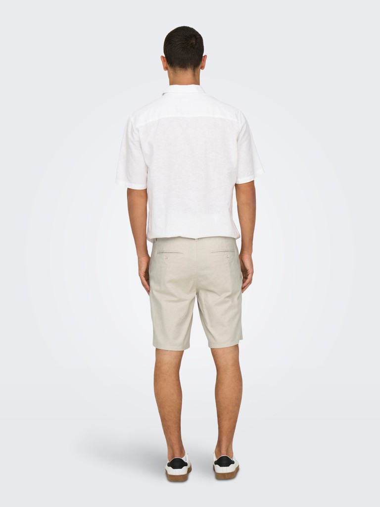 Only & Sons Mark 0011 Cotton Linen Shorts Heren