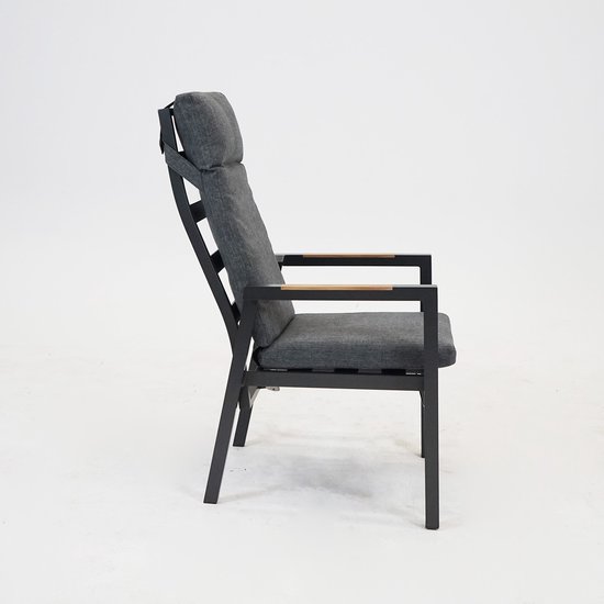 Levy Stacking Chair With Teak Armrest