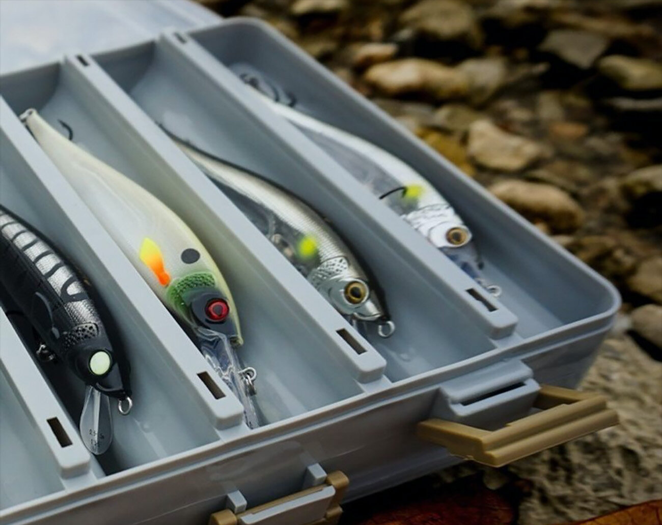 Westin W3 Lure Box Double Sided S6 285X19X5CM Grey/Clear