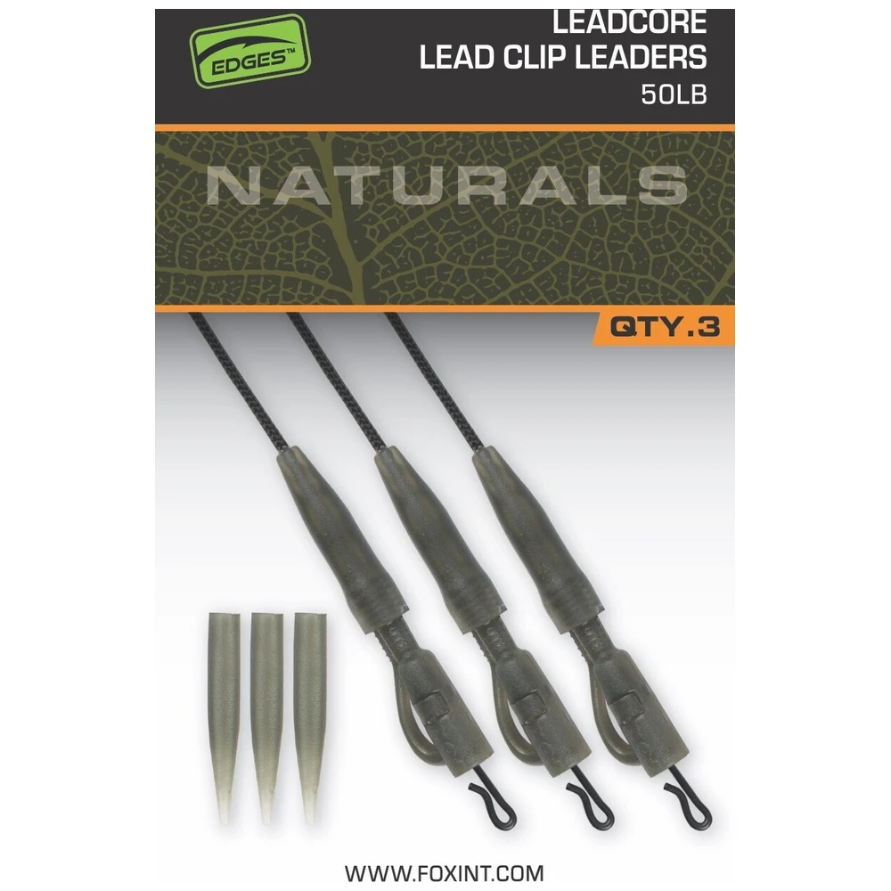 Fox Naturals Leadcore Leadclip Leaders 50Lb