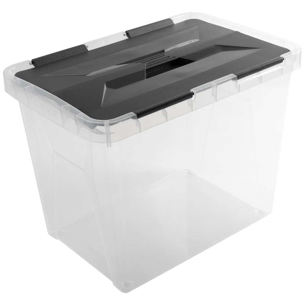 Sunware Onyx Opbergbox 15L Transparant Antraciet 360X235X263Mm