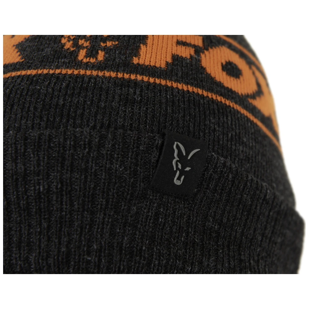 Fox Collection Bobble Hat Black/Orange