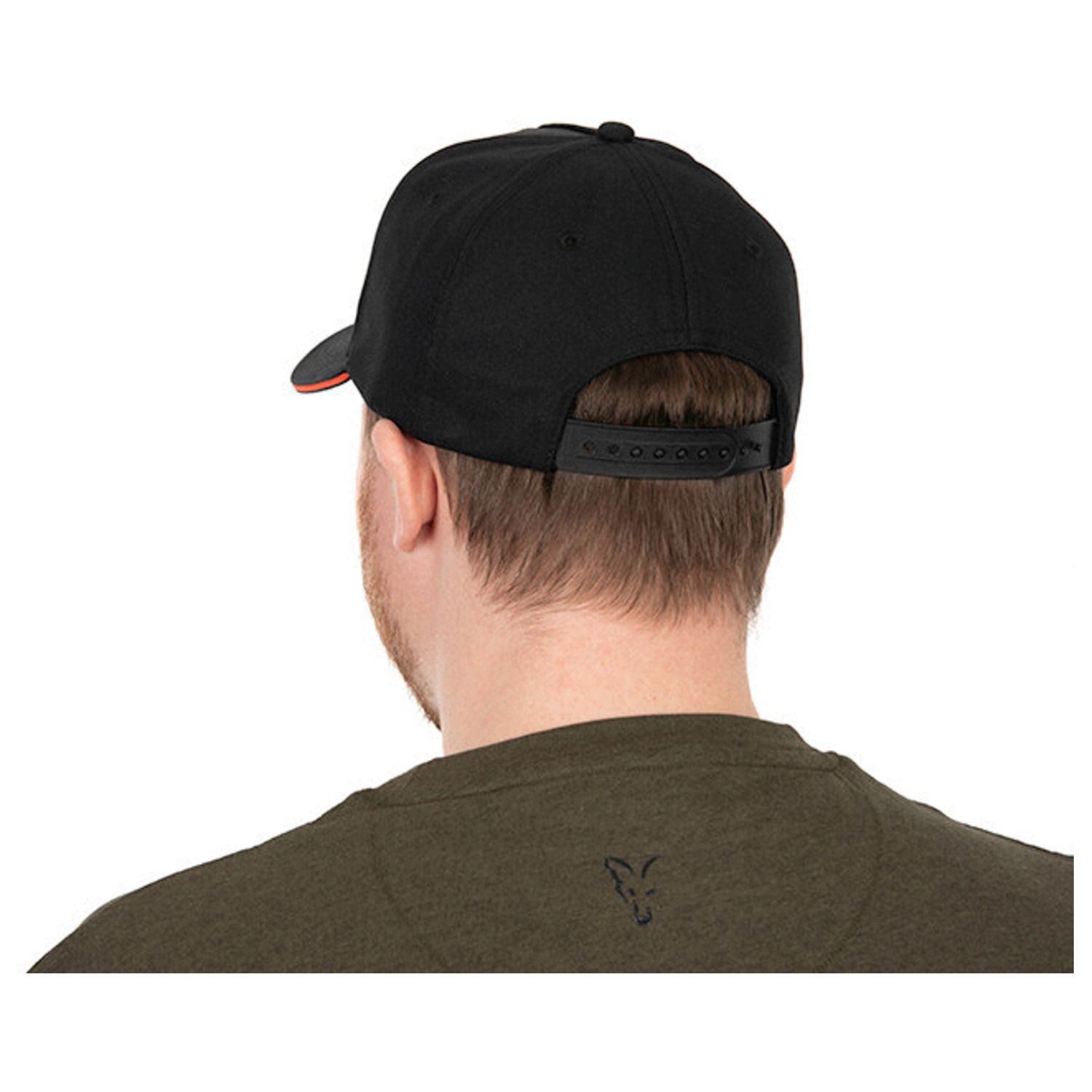 Fox Collection Baseball Cap Black Orange