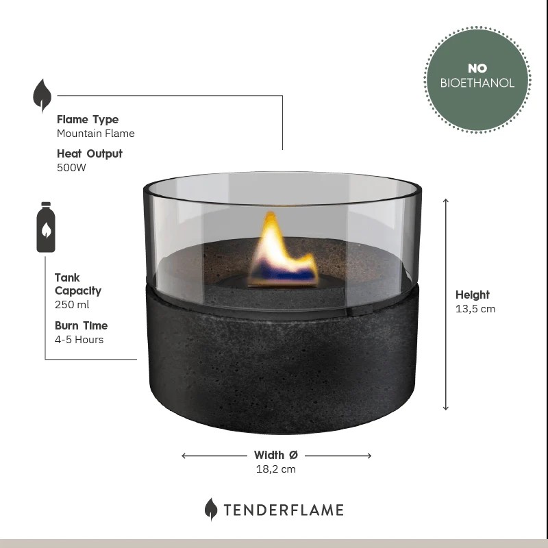 Tenderflame Cafe 18 Lava Black