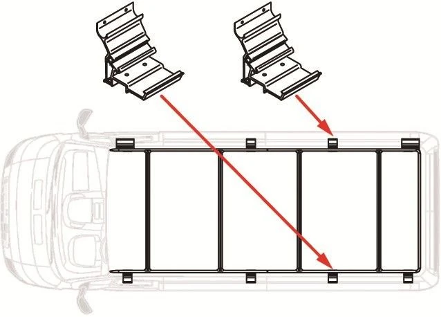 Fiamma Kit Roof Rail Brackets 2 Stuks