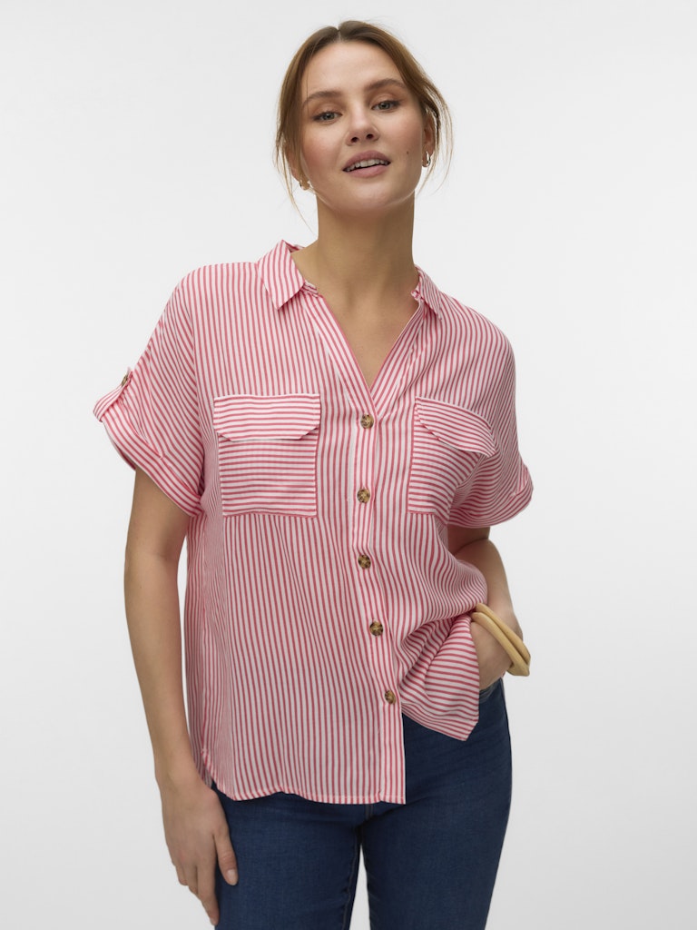 Vero Moda Bumpy SS Shirt Wvn Dames