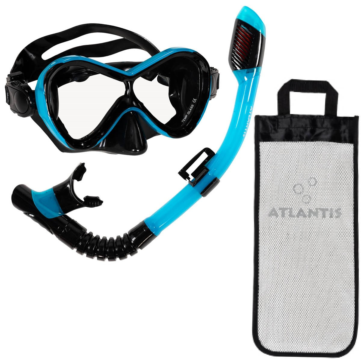 Atlantis Snorkel Combo'S / -Sets Abaco Black/Turquoise