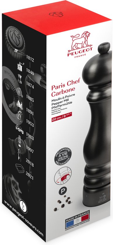 Peugeot Paris Chef U'Select Pepermolen 22 Cm Carbon