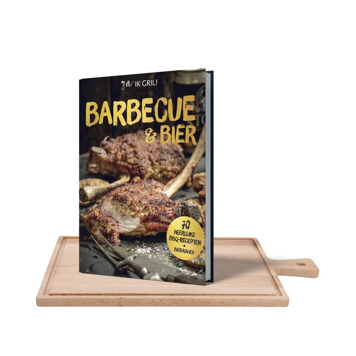 Bowls & dishes Set - Steakplank + Boek Barbecue & Bier