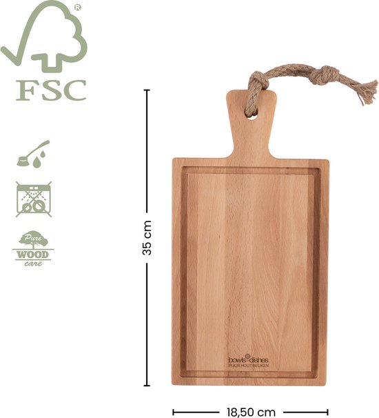 Beuken Steakplank 35 x 18,5 x 2 cm