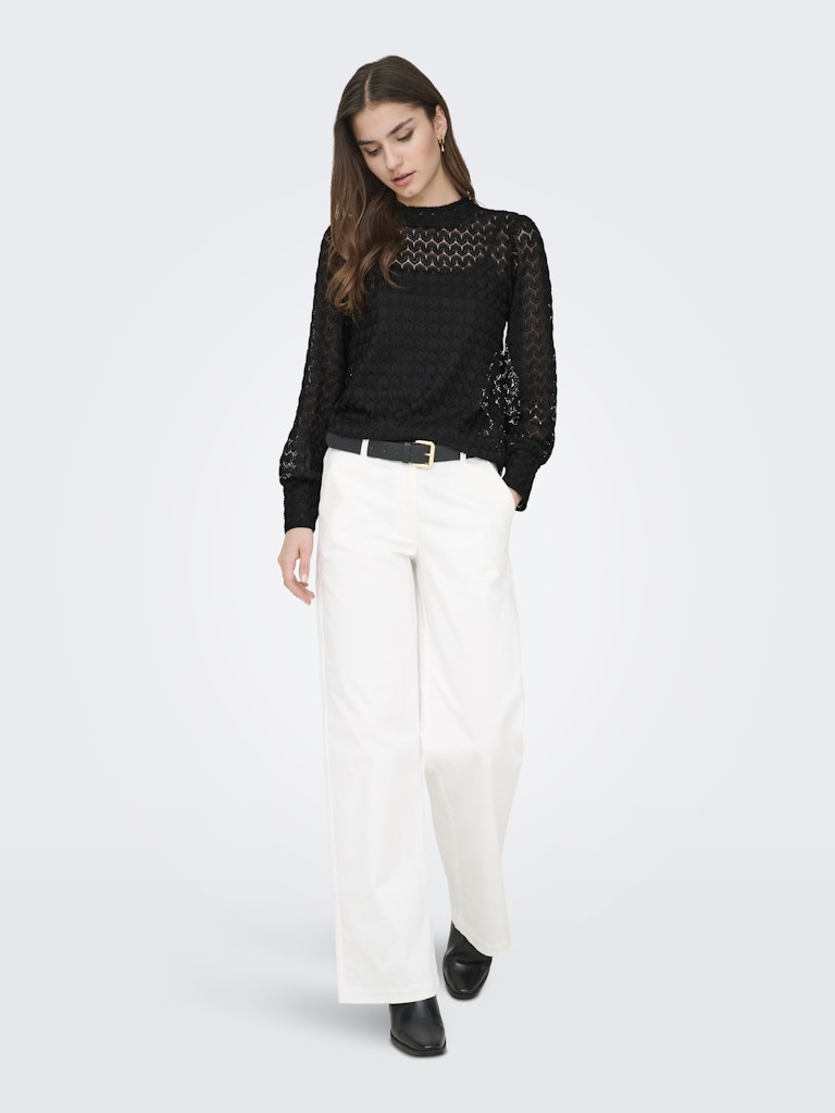 Jacqueline de Yong Avery L/S Lace Top Dames 