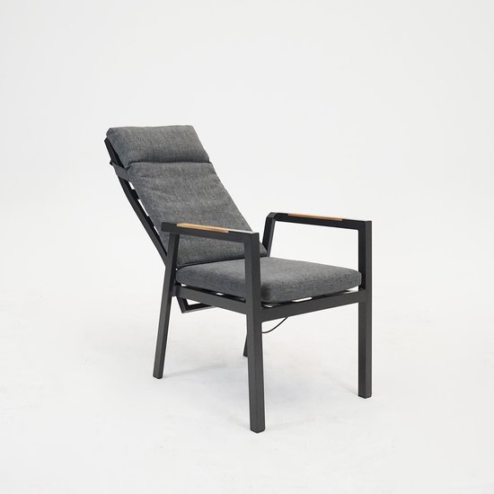 Levy Stacking Chair With Teak Armrest