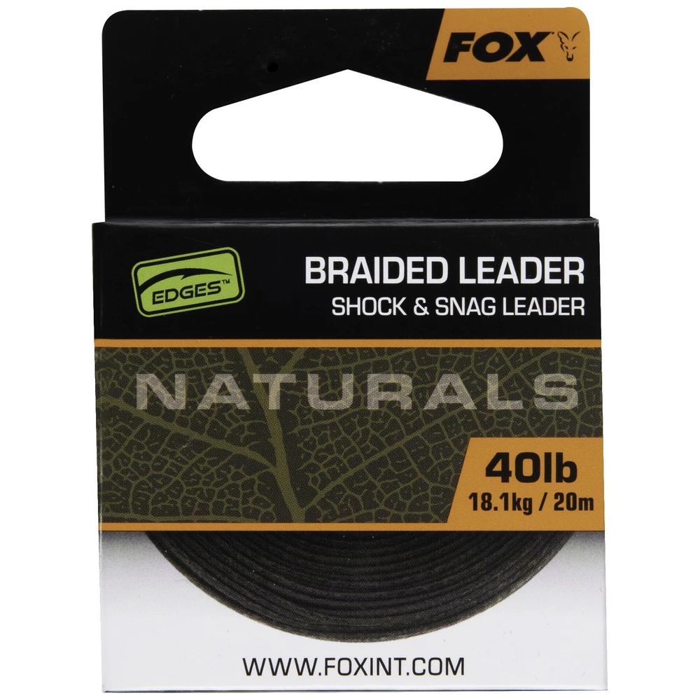 Fox Naturals Braided Leader Shock & Snag Leader 40Lb