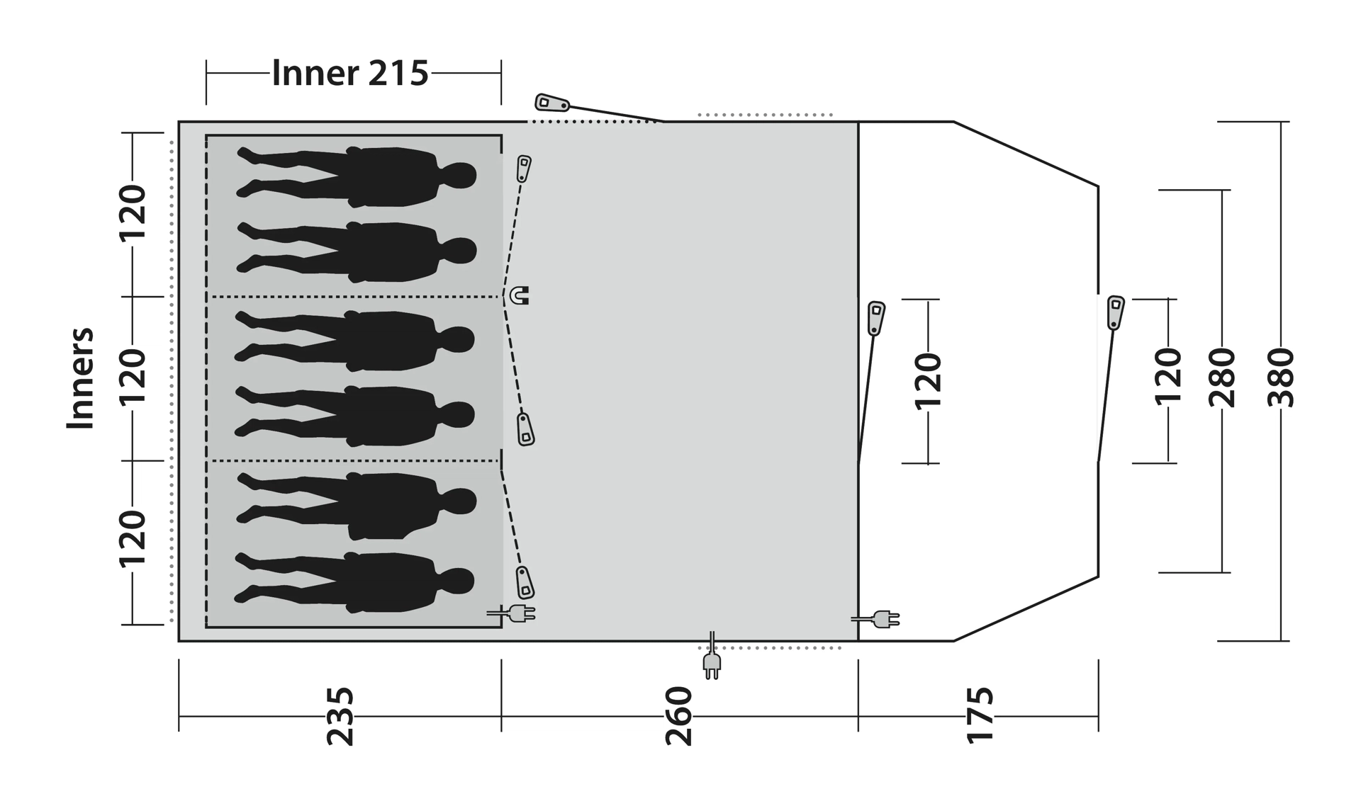 Outwell Opblaasbare Tunneltent Edmonds 6 TC