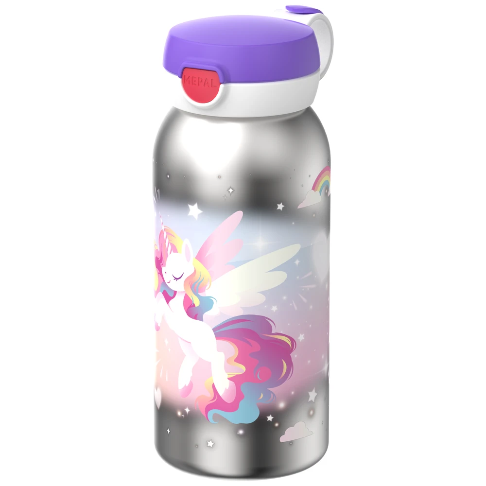 Mepal Isoleerdrinkfles Met Flipdop Campus 500Ml - Unicorn Glow
