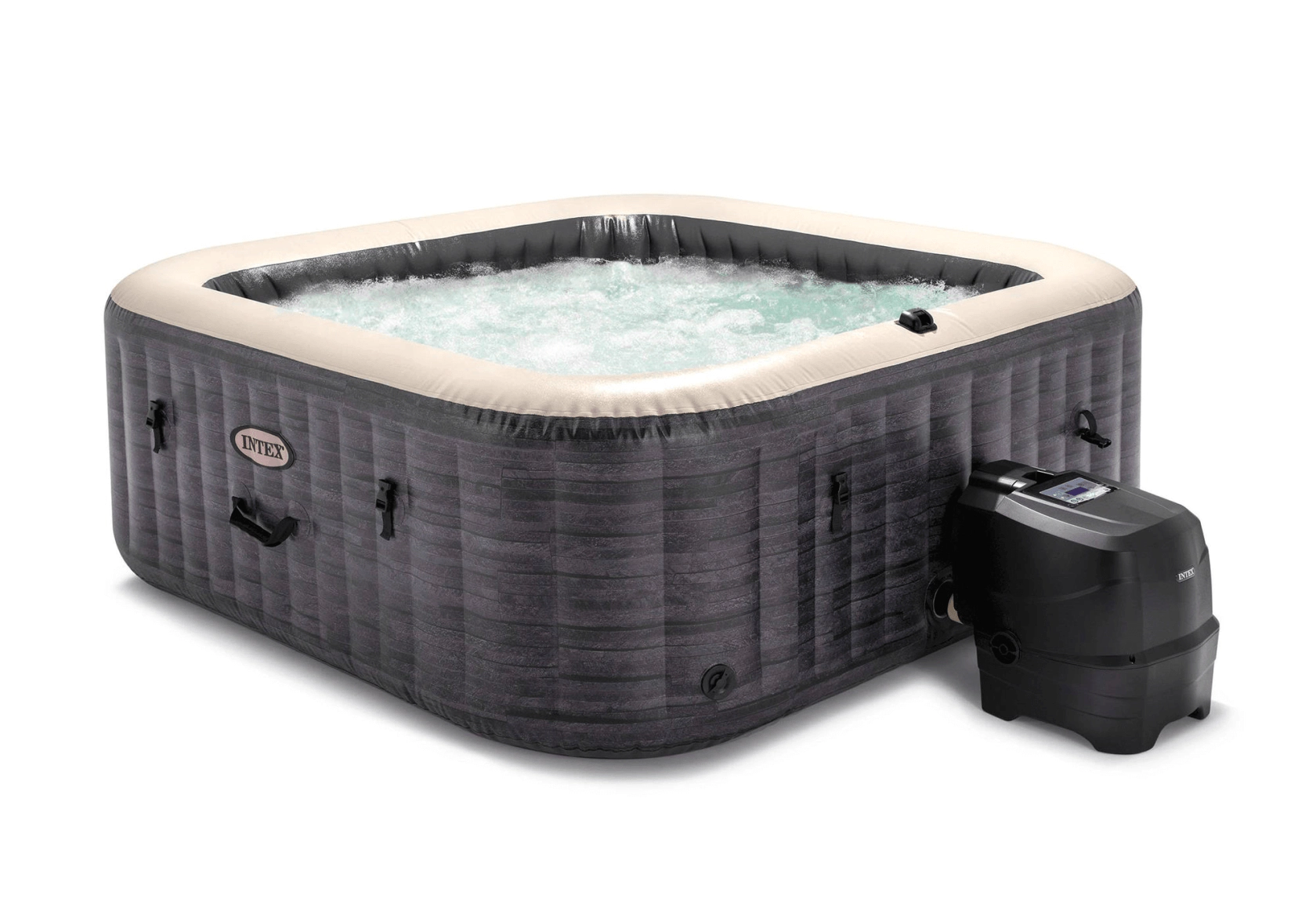 Intex 6 personen Greystone Deluxe Square Bubble Spa Set