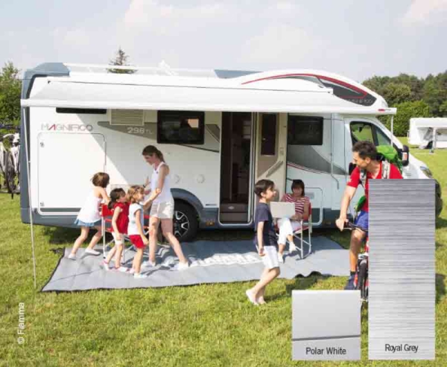 Fiamma Luifel F45 S 350 Left Polar White Box Royal Grey