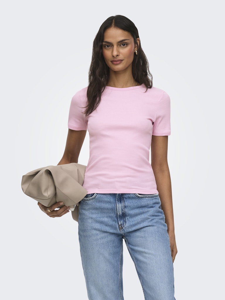 Jacqueline DE Yong Lucky S/S O Neck Top Dames