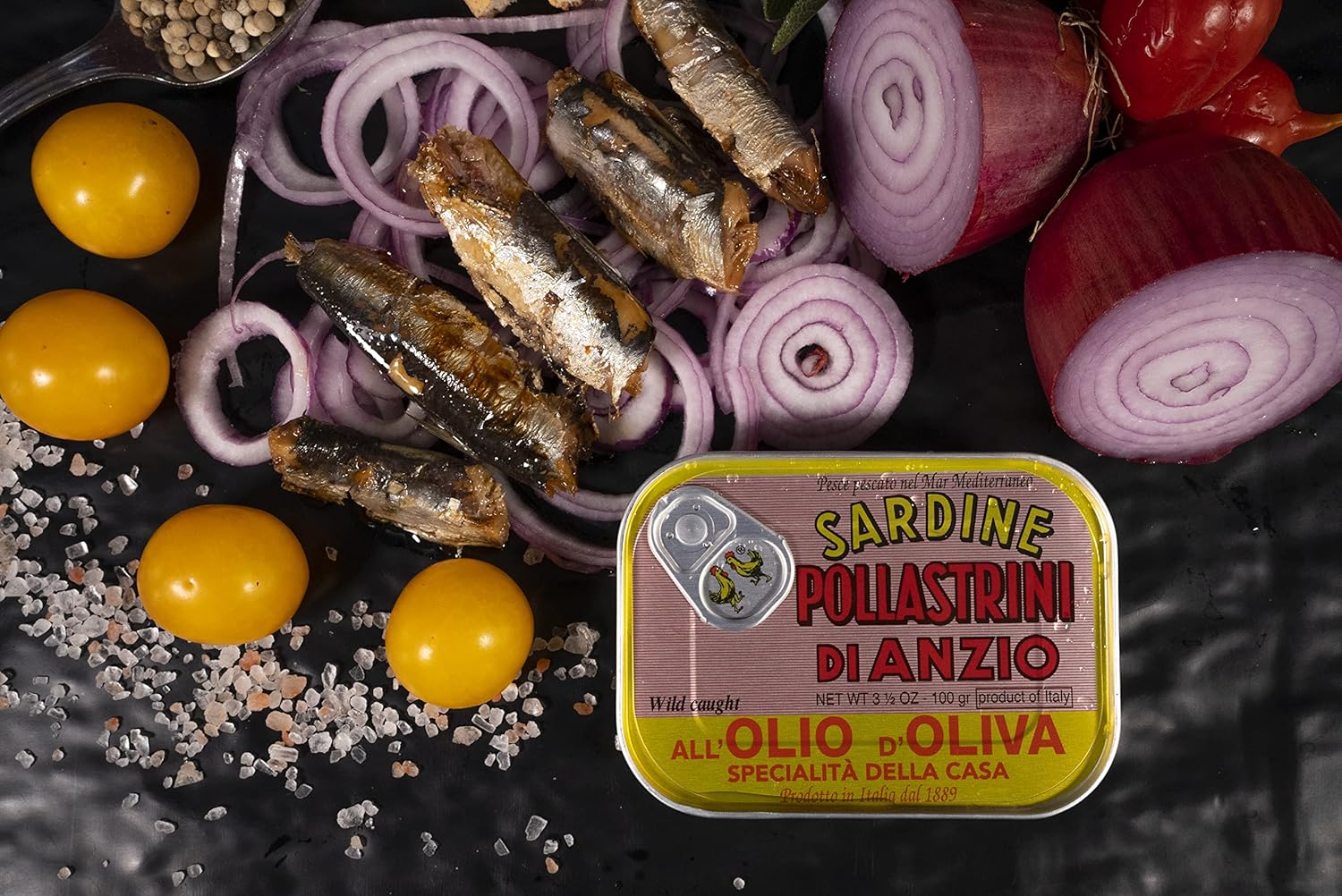 Pollastrini Sardines In Olijfolie 100 Gr