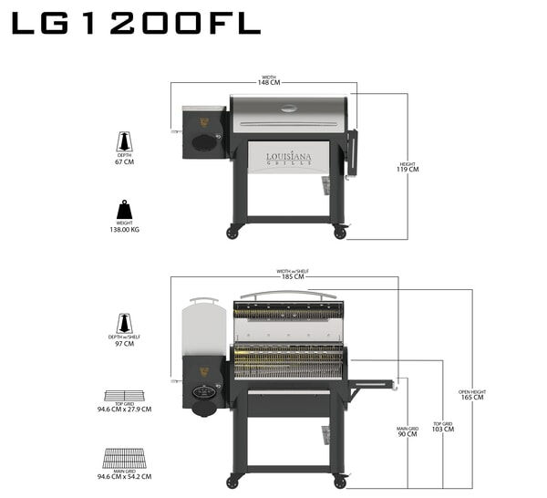 Louisiana Grills Legacy 1200 - Founders Series Lg1200Fl