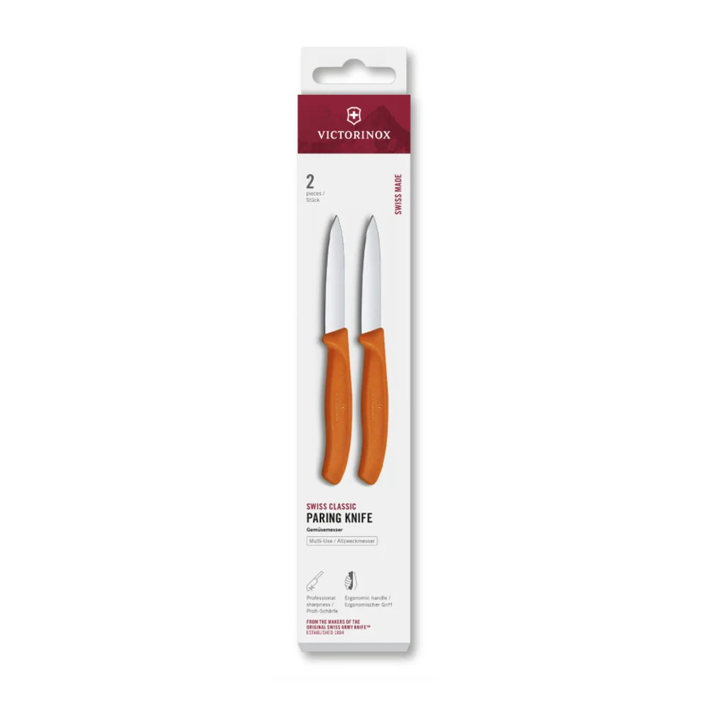 Victorinox Schilmesje Swiss Classic - 2 Stuks - Glad - Oranje