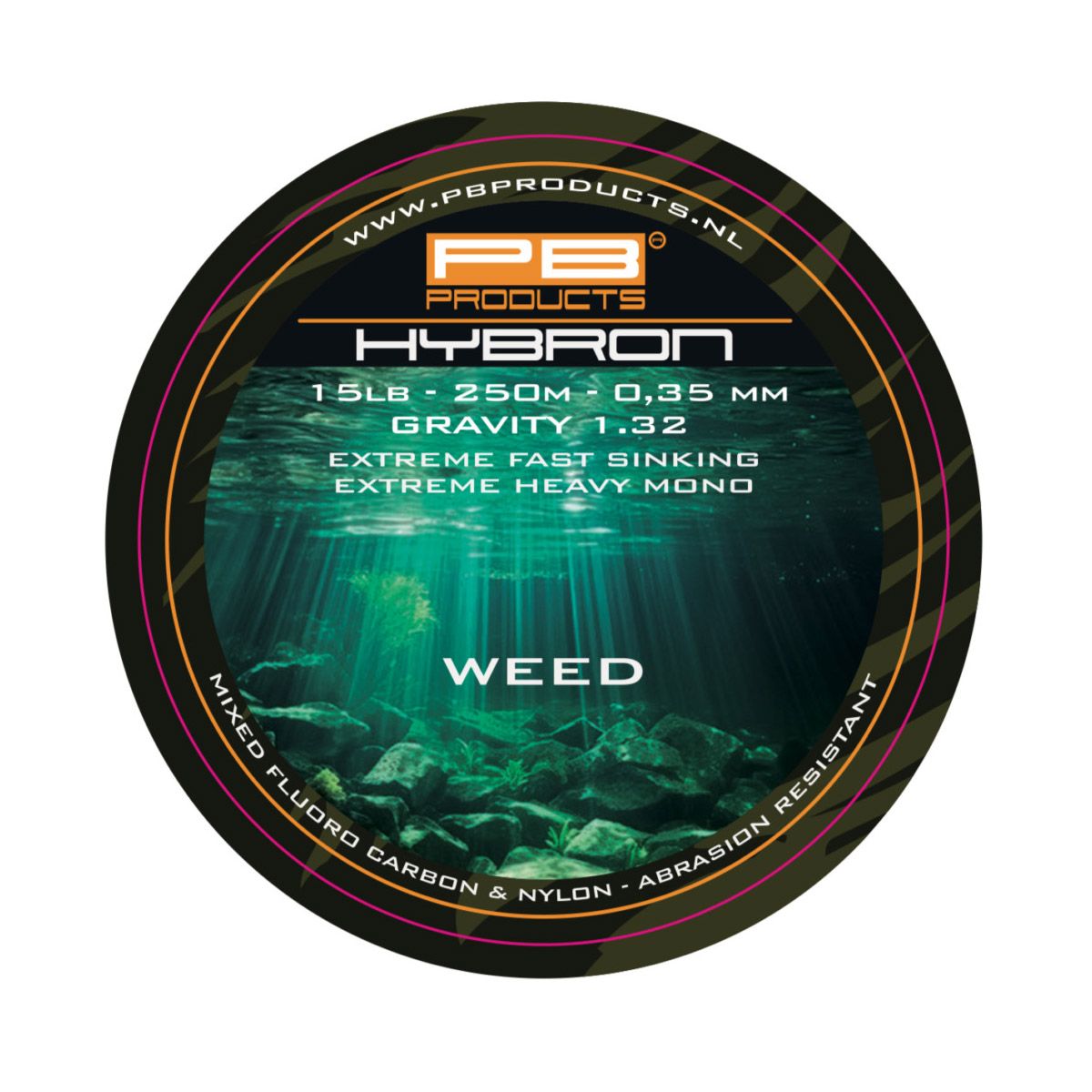 PB Products Hybron 0.40mm 15lb 250M Weed