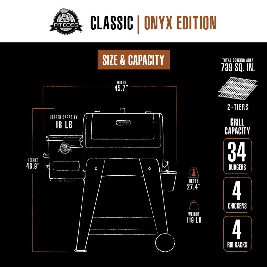 Pit Boss Pelletgrill Onyx Classic 700