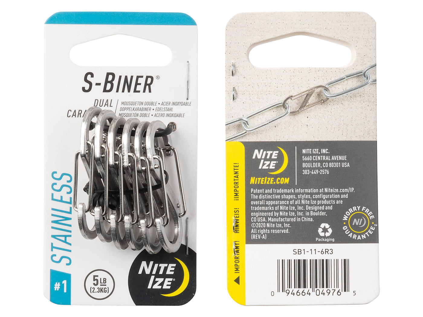 Nite Ize S-Biner Karabijnhaak 6-Pack Asorti #1