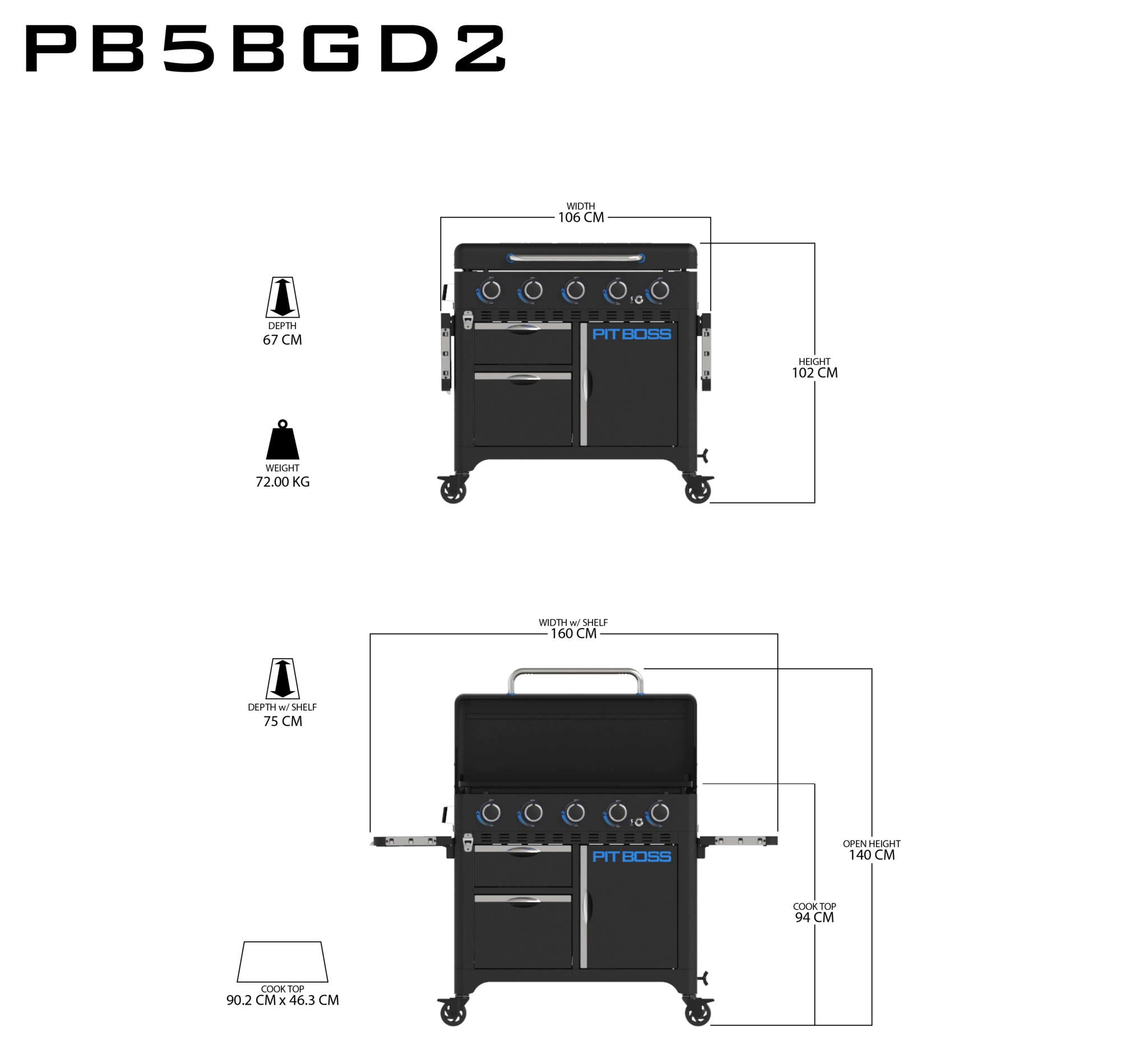 Pit Boss Ultimate Plancha 5 Burner 30Mb
