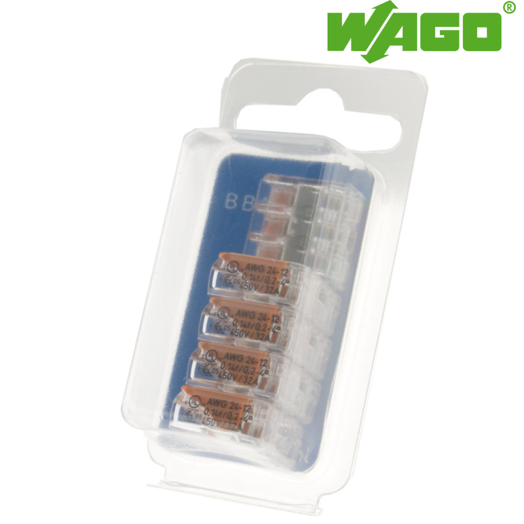 Wago Verbindingsklem 221 3-Voudig 0.2-4Mm2 (5X)