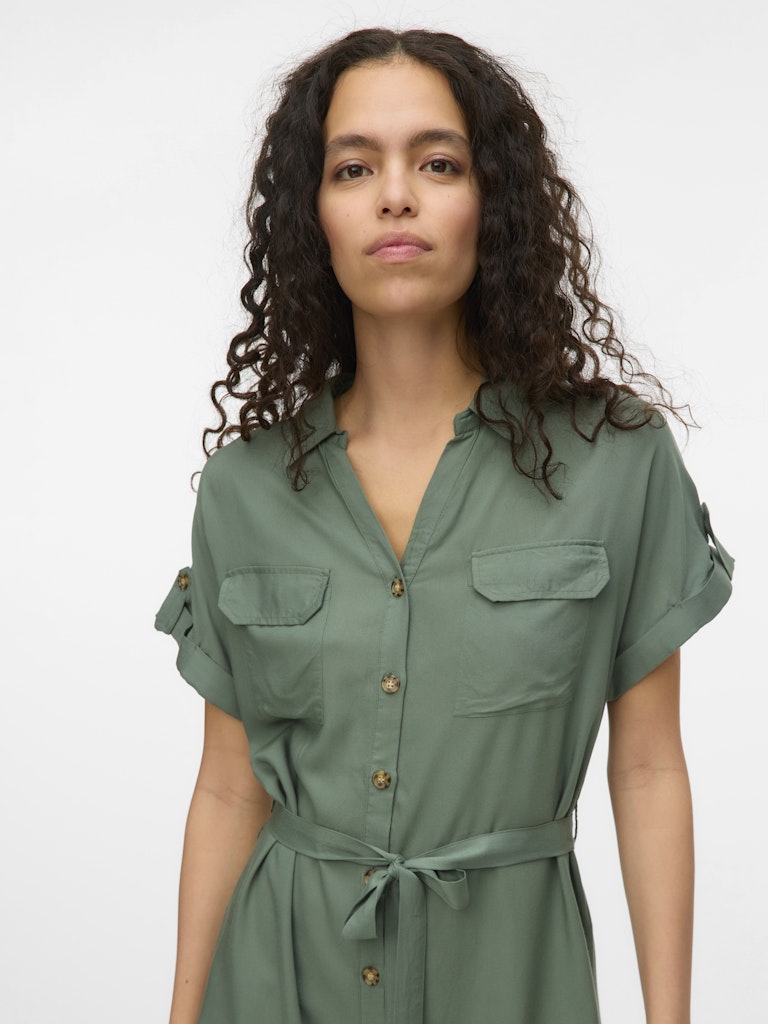 Vero Moda Bumpy SS Short Shirt Dress Dames