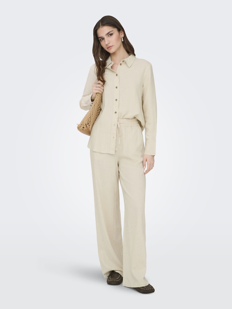 Jacqueline DE Yong Say HW Linen Wide Pant Wnd Dames