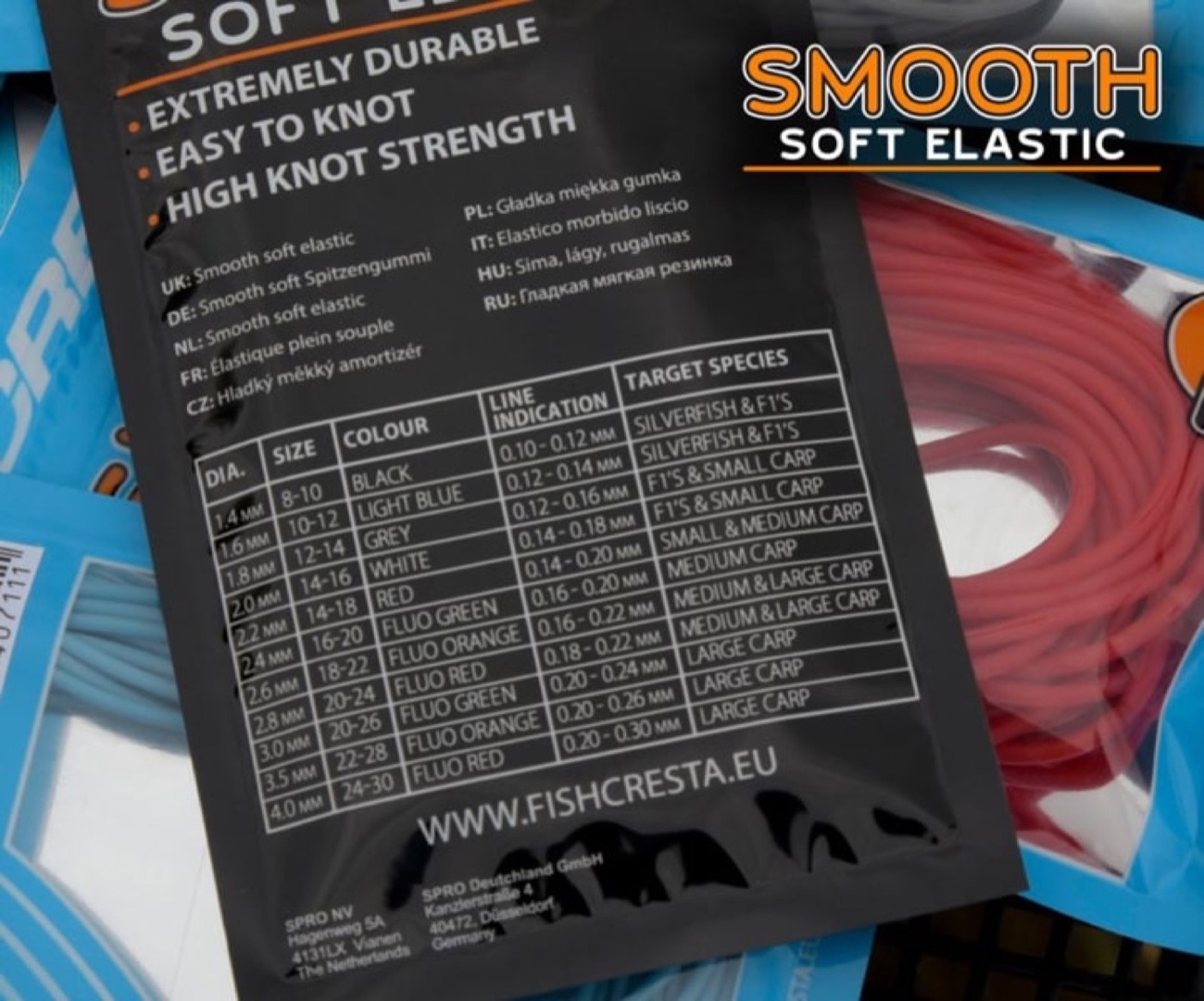 Cresta Smooth Soft Elastic Light Blue 1.0Mm 5M