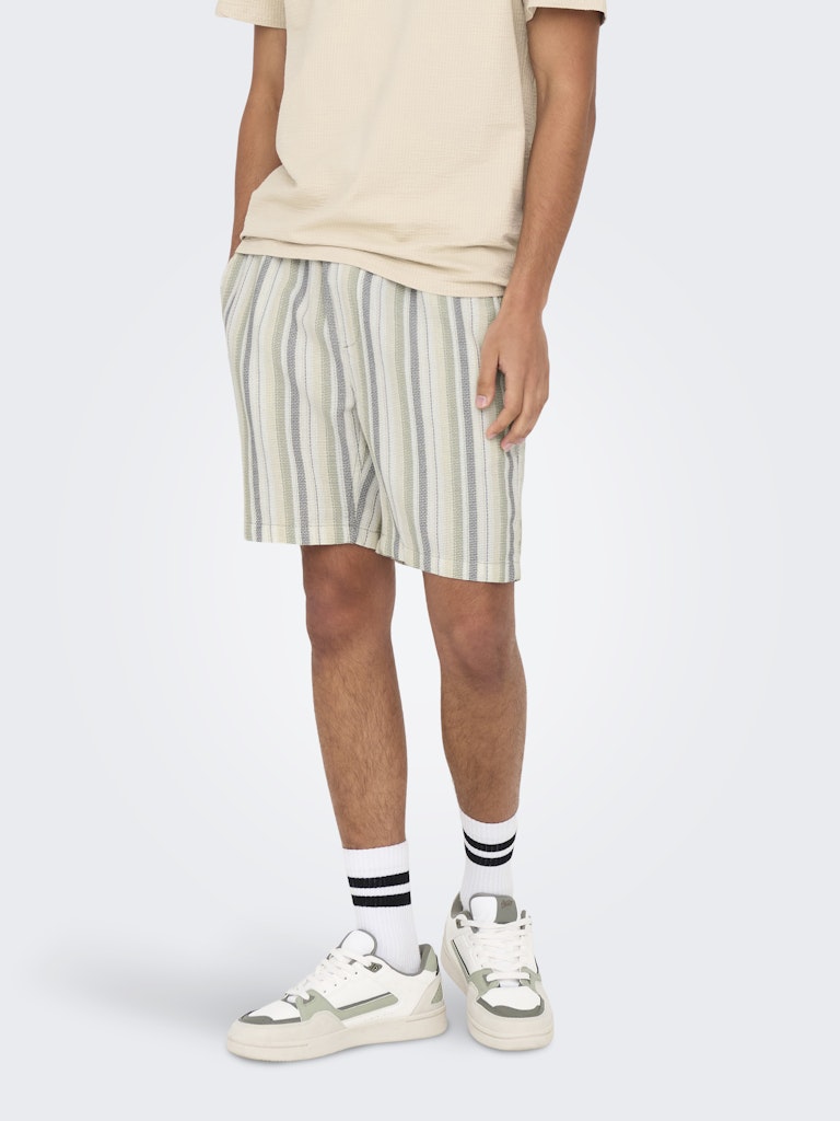Only & Sons Trev Life Reg Stru Stripe Shorts Heren