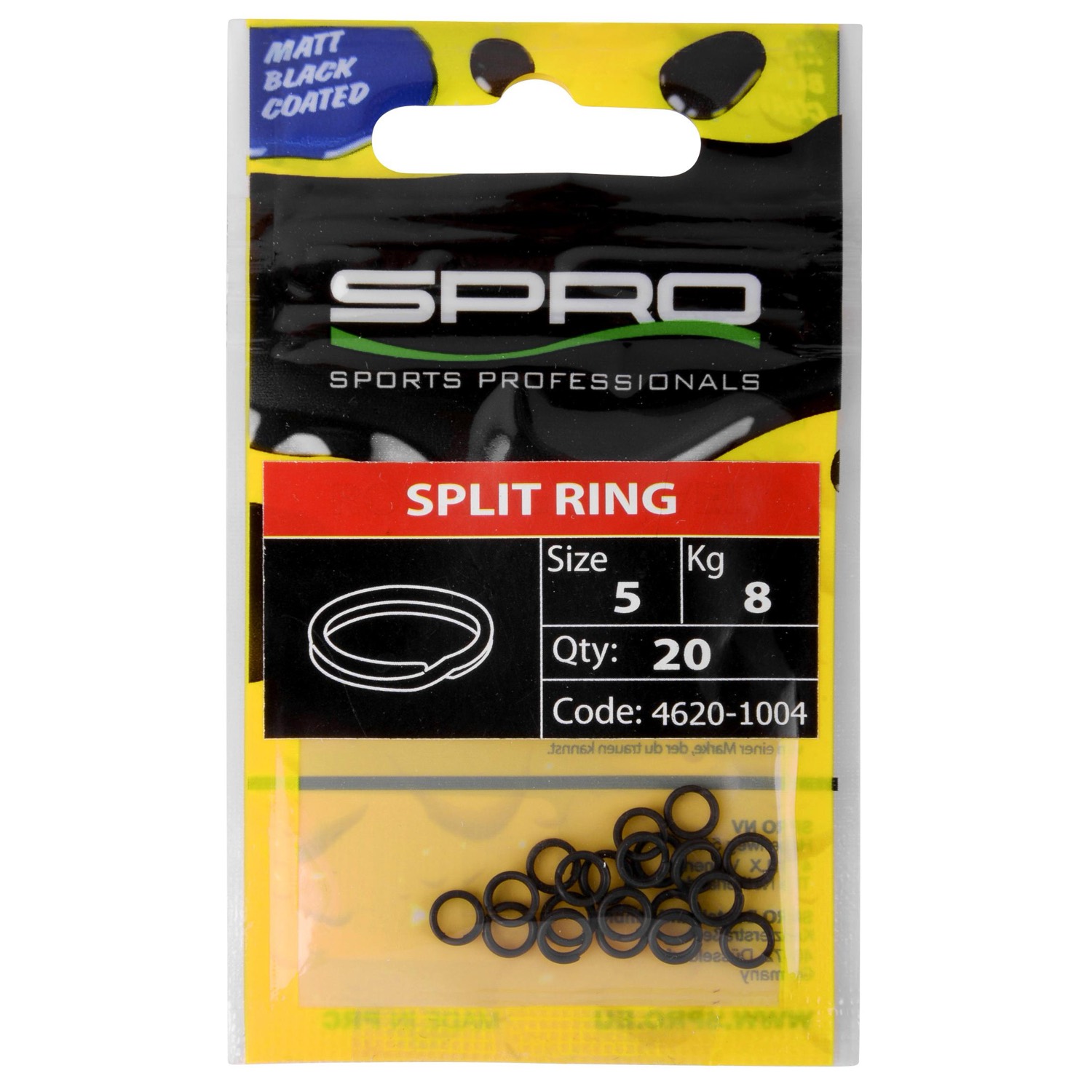 Spro Matte Black Split Ring #5