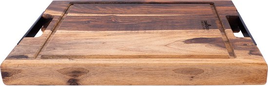 Pure Rose Wood Steakplank 40 x 30 Cm Met Sapgoot en Handvatten